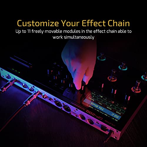VALETON GP 200 Multi Effects Guitar/Bass Pedal with Expression  FX Loop  MIDI  Amp Modeling  IR Cab Simulation  Stereo  USB Interface