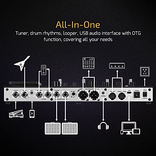 VALETON GP 200 Multi Effects Guitar/Bass Pedal with Expression  FX Loop  MIDI  Amp Modeling  IR Cab Simulation  Stereo  USB Interface