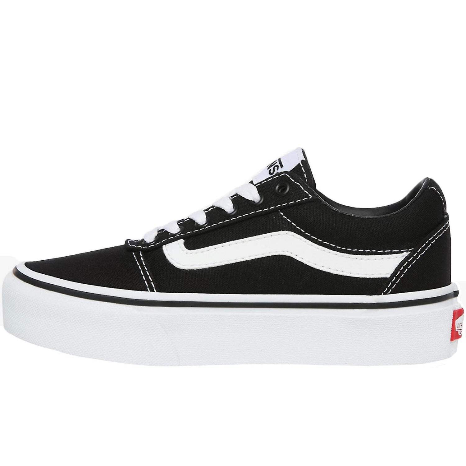 Talla 8 - VANS Ward Black / White Women s Skate Shoes Suede / Canvas Sizes 6 5   8