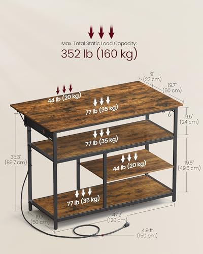 VASAGLE Kitchen Rolling Island  Mobile Kitchen Cart with Storage on Wheels  17 7 x 38 8 x 35 4 Inches  Towel Rack  2 Drawers  2 Hooks  for Dining Room  Oak Beige and Matte White UKKI010Y01