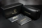 VERSACE VE2257 100287 Gold Dark Grey Men s 60 mm Sunglasses