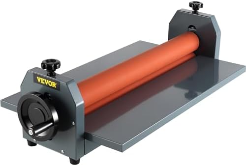 VEVOR 29 5 Inch Cold Laminator Machine 10mm Manual Vinyl Photo Film Cold laminator Hand Crank Pressure Cold Roll laminator 29 5 Inch 