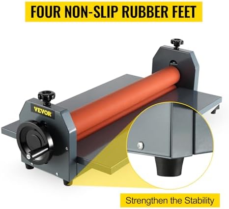 VEVOR 29 5 Inch Cold Laminator Machine 10mm Manual Vinyl Photo Film Cold laminator Hand Crank Pressure Cold Roll laminator 29 5 Inch 