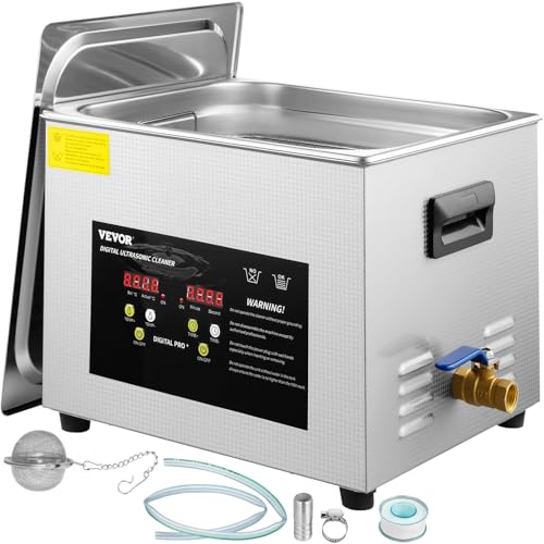 VEVOR 3L Upgraded Ultrasonic Cleaner  200W Heater 120W Ultrasonic  Professional Digital Lab Ultrasonic Parts Cleaner with Heater Timer for Jewelry Glasses Parts Cleaning