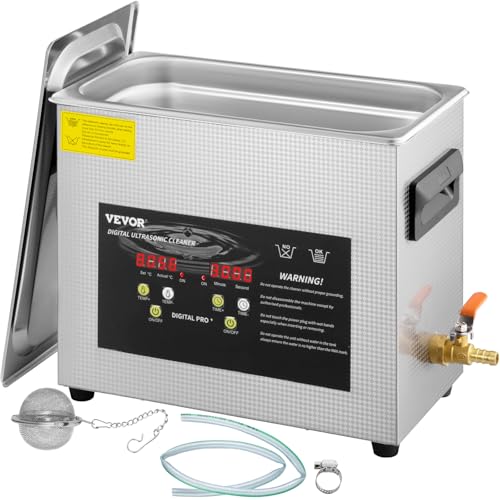VEVOR 3L Upgraded Ultrasonic Cleaner  200W Heater 120W Ultrasonic  Professional Digital Lab Ultrasonic Parts Cleaner with Heater Timer for Jewelry Glasses Parts Cleaning