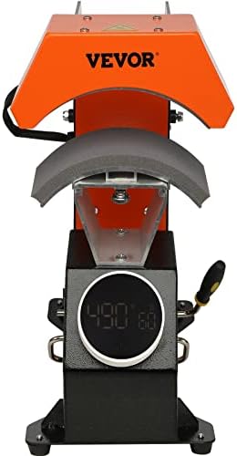 VEVOR Máquina de prensa térmica automática 3 en 1 para gorras - Sin arrugas, liberación automática y botón de presión, panel de control digital estilo perilla, con 3 placas intercambiables (6.6" x 2.7