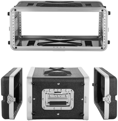 VEVOR 4U Rack Case  14 in Depth  Server Rack Cabinet Shallow with ABS Construction  Recessed Twist Latches  Detachable Front & Back Cover  Easy Installation  for Amplifier  11 4 in Internal Depth