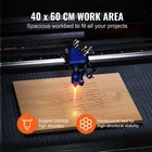 Máquina de grabado láser CO2 VEVOR de 60 W con corte y área de trabajo amplia de 40 x 60 cm