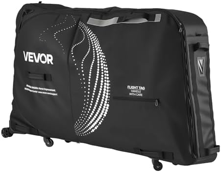 VEVOR Bike Travel Bag  Transport Universal Bicycle Storage Case Bag with TSA Lock  Support Plates  Protection and Fork Mount Stabilisation  Bicycle Case Max  Wheelbase 51 in for Airplane  Outdoor Use