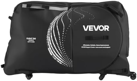 VEVOR Bike Travel Bag  Transport Universal Bicycle Storage Case Bag with TSA Lock  Support Plates  Protection and Fork Mount Stabilisation  Bicycle Case Max  Wheelbase 51 in for Airplane  Outdoor Use