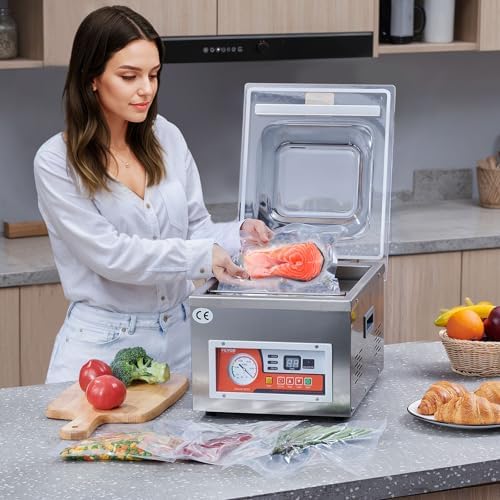 VEVOR Chamber Vacuum Sealer  260W Sealing Power  Vacuum Packing Machine for Wet Foods  Meats  Marinades and More  Compact Size with 10 2 in Sealing Length  Applied in Home Kitchen and Commercial Use