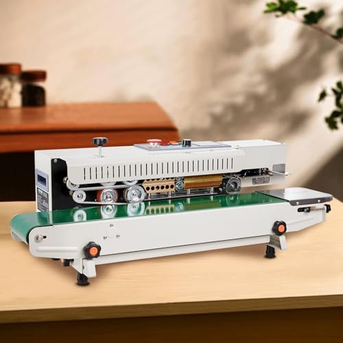 VEVOR Continuous Bag Band Sealing Machine  0 24 0 47 in/6 12 mm Seal Width  Horizontal Band Sealer Machine with Digital Temperature Control Stainless Steel Bag Sealer for 0 02 0 8 mm Plastic Bag Film