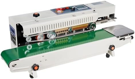 VEVOR Continuous Bag Band Sealing Machine  0 24 0 47 in/6 12 mm Seal Width  Horizontal Band Sealer Machine with Digital Temperature Control Stainless Steel Bag Sealer for 0 02 0 8 mm Plastic Bag Film