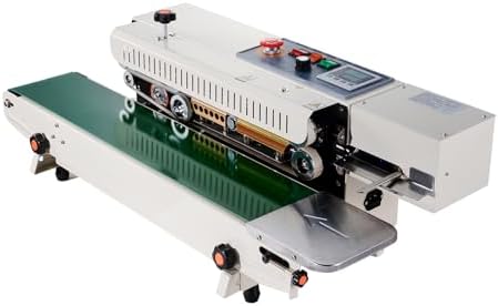 VEVOR Continuous Bag Band Sealing Machine  0 24 0 47 in/6 12 mm Seal Width  Horizontal Band Sealer Machine with Digital Temperature Control Stainless Steel Bag Sealer for 0 02 0 8 mm Plastic Bag Film