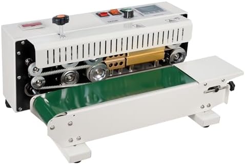 VEVOR Continuous Bag Band Sealing Machine  0 24 0 47 in/6 12 mm Seal Width  Horizontal Band Sealer Machine with Digital Temperature Control Stainless Steel Bag Sealer for 0 02 0 8 mm Plastic Bag Film