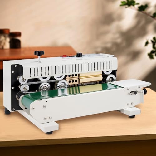VEVOR Continuous Bag Band Sealing Machine  0 24 0 47 in/6 12 mm Seal Width  Horizontal Band Sealer Machine with Digital Temperature Control Stainless Steel Bag Sealer for 0 02 0 8 mm Plastic Bag Film