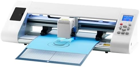 VEVOR Cutting Machine  Automatic Edge Detection Vinyl Cutter Machine with Design Software and Materials  Compatible with Multiple File Formats  for Creating Customized DIY Crafts  Cards  Stickers