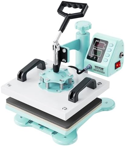 VEVOR Heat Press  12x10in Heat Press Machine  Clamshell Sublimation Transfer Printer Fast Heat up  Digital Precise Temperature Control  Vinyl Heat Press for T Shirts Bags Garments Mats Puzzles  650W