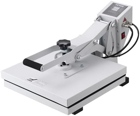 VEVOR Heat Press  12x10in Heat Press Machine  Clamshell Sublimation Transfer Printer Fast Heat up  Digital Precise Temperature Control  Vinyl Heat Press for T Shirts Bags Garments Mats Puzzles  650W