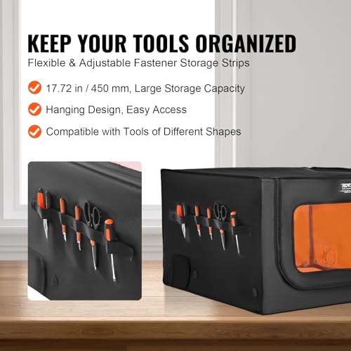 VEVOR Laser Engraver Enclosure 31 5 x 31 5 x 19 6  Dual Direction Viewing  Flame Retardant and Fireproof Cover  with Exhaust Fan and Pipe  Insulates Smoke  Noise and Eye Protection  Black