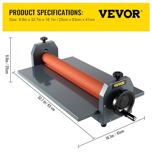 VEVOR Manual Cold Roll Laminator Commercial Professional 25 Inch 1 18 Thickness Foldable Roll Laminating Machine Vinyl Photo Film Mounting Laminator for Uses 25Max Film Width
