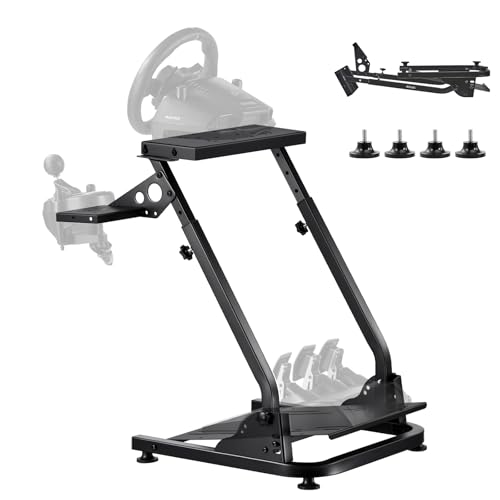 VEVOR Racing Wheel Stand  Adjustable & Foldable Simulator Stand for Logitech G29 G27 G920 G923  Thrustmaster T300RS T300GT T248 TS PC TSXW Gaming Cockpit Pedals Simulator NOT Included