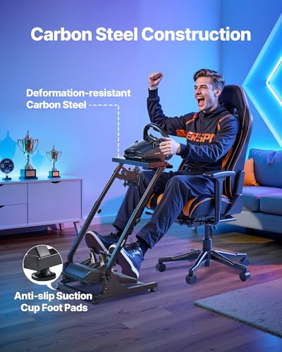 VEVOR Racing Wheel Stand  Adjustable & Foldable Simulator Stand for Logitech G29 G27 G920 G923  Thrustmaster T300RS T300GT T248 TS PC TSXW Gaming Cockpit Pedals Simulator NOT Included