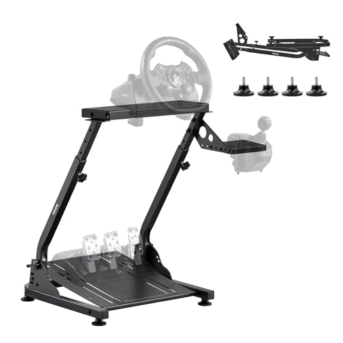 VEVOR Racing Wheel Stand  Adjustable & Foldable Simulator Stand for Logitech G29 G27 G920 G923  Thrustmaster T300RS T300GT T248 TS PC TSXW Gaming Cockpit Pedals Simulator NOT Included