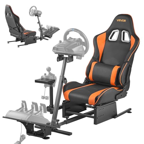 VEVOR Racing Wheel Stand  Adjustable & Foldable Simulator Stand for Logitech G29 G27 G920 G923  Thrustmaster T300RS T300GT T248 TS PC TSXW Gaming Cockpit Pedals Simulator NOT Included