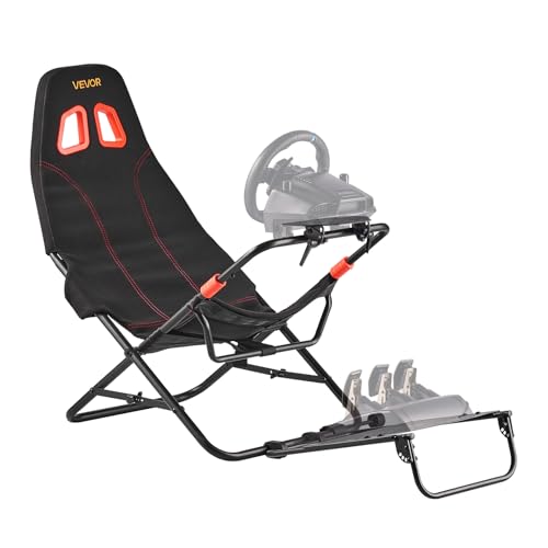 VEVOR Racing Wheel Stand  Adjustable & Foldable Simulator Stand for Logitech G29 G27 G920 G923  Thrustmaster T300RS T300GT T248 TS PC TSXW Gaming Cockpit Pedals Simulator NOT Included