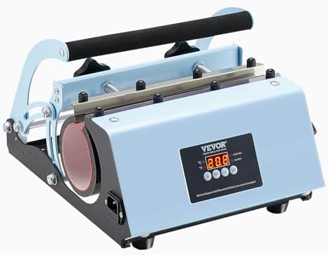VEVOR Tumbler Heat Press Machine  11 30oz Mug Press  Heat Up Fast and Even  Tumbler Press with Sublimation Paper  Tape and Gloves  Temp and Time Setting  for Sublimation Tumblers  Cups  Mugs  Green