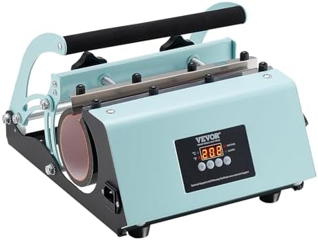 VEVOR Tumbler Heat Press Machine  11 30oz Mug Press  Heat Up Fast and Even  Tumbler Press with Sublimation Paper  Tape and Gloves  Temp and Time Setting  for Sublimation Tumblers  Cups  Mugs  Green