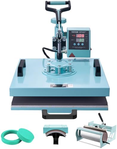 VEVOR Tumbler Heat Press Machine  11 30oz Mug Press  Heat Up Fast and Even  Tumbler Press with Sublimation Paper  Tape and Gloves  Temp and Time Setting  for Sublimation Tumblers  Cups  Mugs  Green