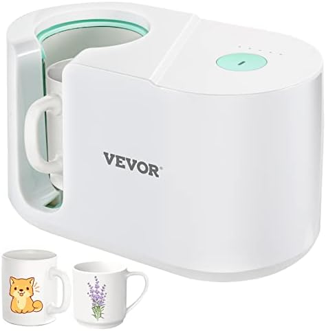 VEVOR Tumbler Heat Press Machine  11 30oz Mug Press  Heat Up Fast and Even  Tumbler Press with Sublimation Paper  Tape and Gloves  Temp and Time Setting  for Sublimation Tumblers  Cups  Mugs  Green