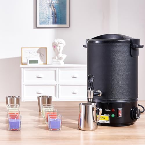 VEVOR Wax Melter for Candle Making  6 5 Liter Large Electric Wax Melting Pot Easy Pour Spout  9 Level Temperature Control  Easy Clean for Candle Soap Cream Beauty Bulk Production Business or Home