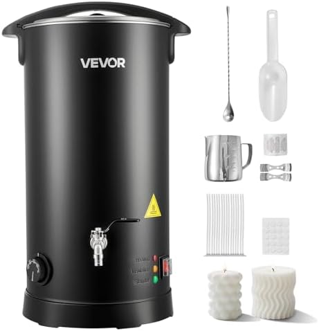 VEVOR Wax Melter for Candle Making  6 5 Liter Large Electric Wax Melting Pot Easy Pour Spout  9 Level Temperature Control  Easy Clean for Candle Soap Cream Beauty Bulk Production Business or Home