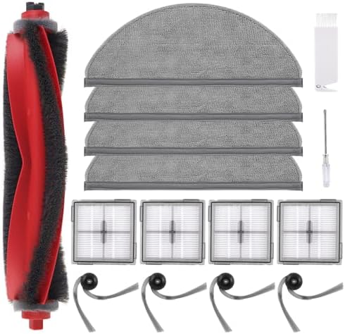 VIEWALL 18 Pack L60 Accessories Kit Replacement Compatible with Eufy L60 / L50 Robot Vacuum  Accessories Kit 2 Roller Brush  4 Side Brushes  4 Filters  6 Dust bags  1 Screwdriver  1 Cleaning tool