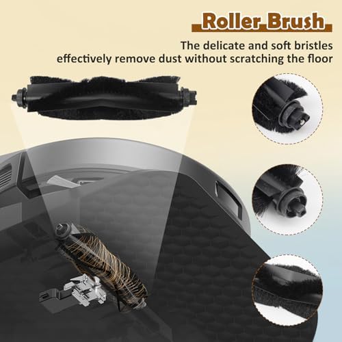 VIEWALL 18 Pack L60 Accessories Kit Replacement Compatible with Eufy L60 / L50 Robot Vacuum  Accessories Kit 2 Roller Brush  4 Side Brushes  4 Filters  6 Dust bags  1 Screwdriver  1 Cleaning tool