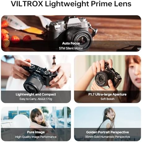 VILTROX 13mm F1 4 XF Lens for Fuji X Mount  Large Aperture f/1 4 APS C Prime Lens for Fujifilm Camera X A5 X A7 X E1 X E2S X H1 X M1 X PRO2 X PRO3 X T1 X T10 X T30II X T100 X S10 X H2S X T5
