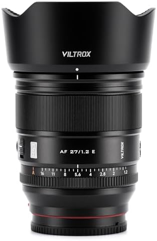 VILTROX 27mm F1 2 Pro E Mount Lens  27mm f/1 2 Autofocus Large Aperture APS C Prime Lens Compatible with Sony E Mount Mirrorless a7 a6700 a6500
