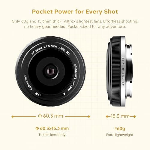VILTROX 27mm F1 2 Pro E Mount Lens  27mm f/1 2 Autofocus Large Aperture APS C Prime Lens Compatible with Sony E Mount Mirrorless a7 a6700 a6500