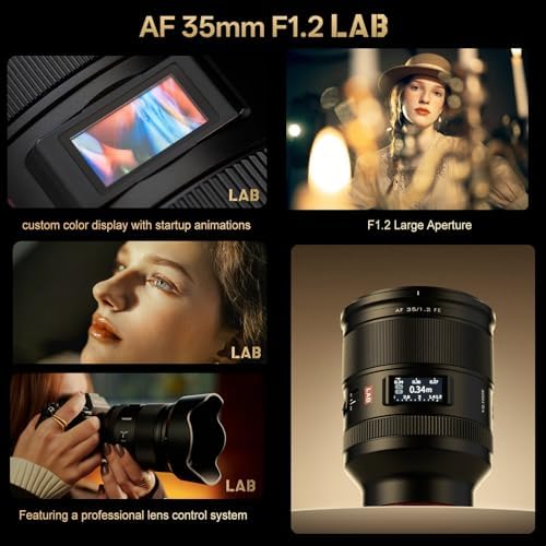 VILTROX 35mm F1 2 LAB FE Full Frame Lens for Sony E  AF 35mm f/1 2 FE Auto Focus Prime Lens for Sony E Mount A7SIII A7III A7RIII A7IV A7RIV A9 A1 FX3 A7RV ZVE1 A7CR A7CII A93 ZV E10 FX30