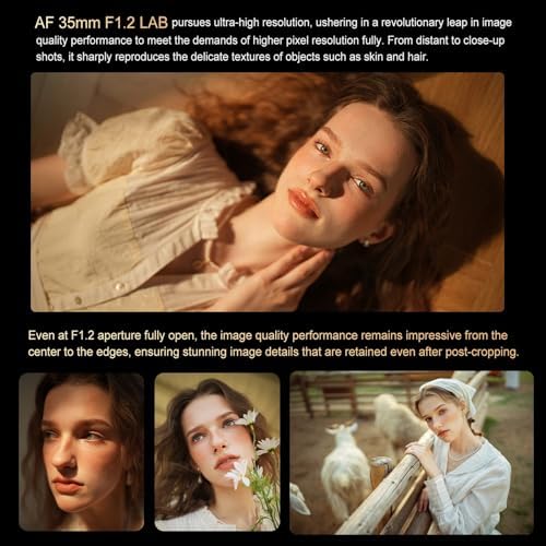 VILTROX 35mm F1 2 LAB FE Full Frame Lens for Sony E  AF 35mm f/1 2 FE Auto Focus Prime Lens for Sony E Mount A7SIII A7III A7RIII A7IV A7RIV A9 A1 FX3 A7RV ZVE1 A7CR A7CII A93 ZV E10 FX30