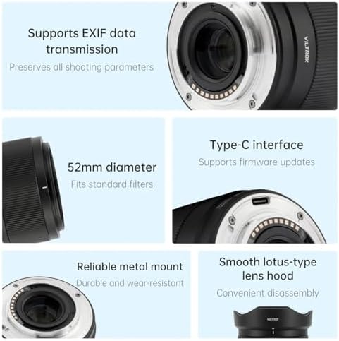 VILTROX 56mm F1 7 E Mount APS C STM Lightweight Auto Focus Lens for Sony E Mount Cameras A6000 A6100 A6300 A6400 A6500 A6600 A6700 ZV E10 FX30 ZC E10II FX3 A7C A7SII A7III A7RIIl A7IV A7RIV A9
