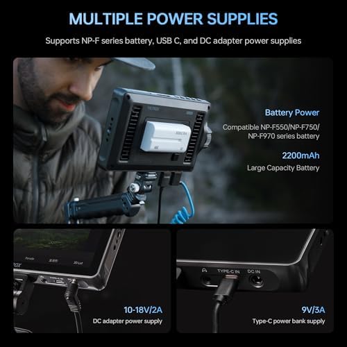 VILTROX DC 550 Touch Screen DSLR Camera Field Monitor 1200 Nits High Bright 5 5 inch DSLR Camera Monitor with Sunshade Hood/Battery 3D LUT HDR 4K HDMI in and Out Exposure Focus Assist Waveform Monitor