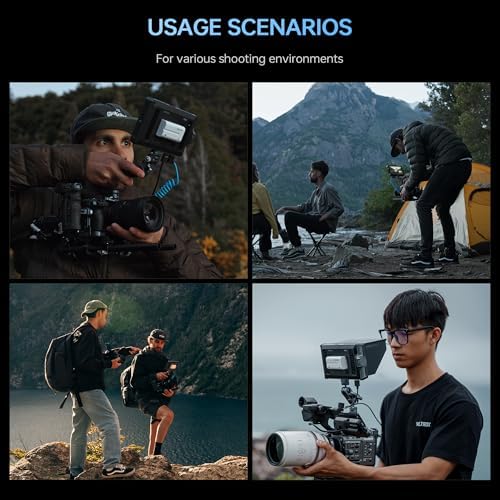 VILTROX DC 550 Touch Screen DSLR Camera Field Monitor 1200 Nits High Bright 5 5 inch DSLR Camera Monitor with Sunshade Hood/Battery 3D LUT HDR 4K HDMI in and Out Exposure Focus Assist Waveform Monitor