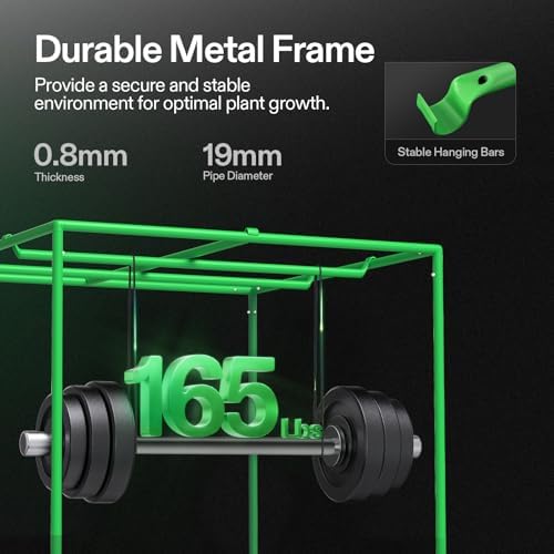 VIVOSUN S336 3x3 Grow Tent  36x36x72 High Reflective Mylar with Observation Window and Floor Tray for Hydroponics Indoor Plant for VS2000/VS3000