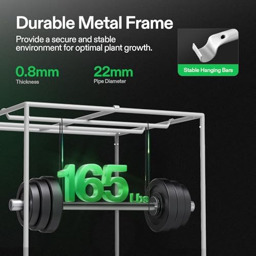 VIVOSUN S336 3x3 Grow Tent  36x36x72 High Reflective Mylar with Observation Window and Floor Tray for Hydroponics Indoor Plant for VS2000/VS3000