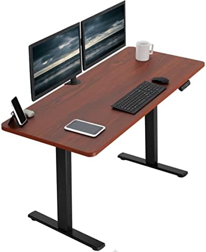  VIVO DESK-KIT-1B7B-36 - Escritorio eléctrico de pie de 71 x 36 pulgadas, ajuste de altura de memoria, serie 1B, marco negro con parte superior negra