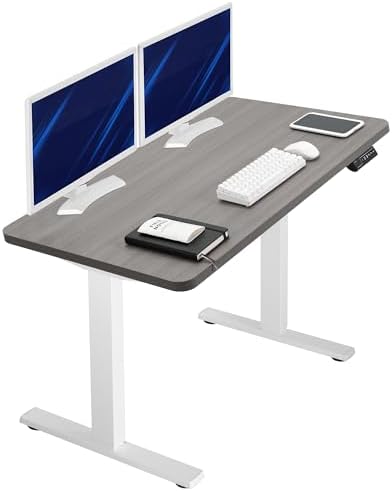  VIVO DESK-KIT-1B7B-36 - Escritorio eléctrico de pie de 71 x 36 pulgadas, ajuste de altura de memoria, serie 1B, marco negro con parte superior negra